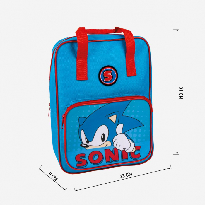 Ghiozdan gradinita cu manere, buzunar frontal Sonic, 23x31x9 cm [3]