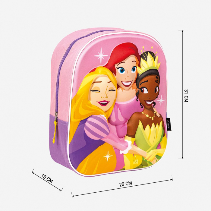 Ghiozdan gradinita EVA 3D Printesele Disney 25x31x10 cm [4]