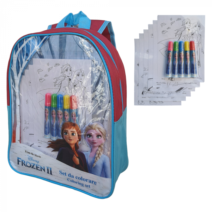 Ghiozdan transparent Frozen + accesorii, 32 cm [2]