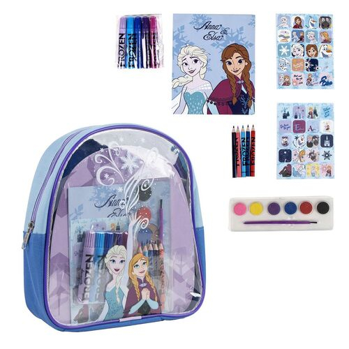 Ghiozdan gradinita Frozen cu accesorii de desenat, 23x22x7 cm [3]