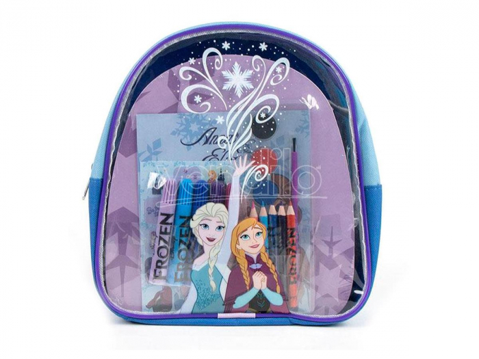 Ghiozdan gradinita Frozen cu accesorii de desenat, 23x22x7 cm [1]