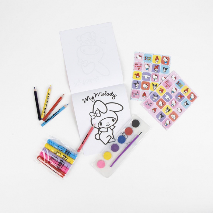Ghiozdan gradinita Hello Kitty cu accesorii de desenat, 23x22x7 cm [5]