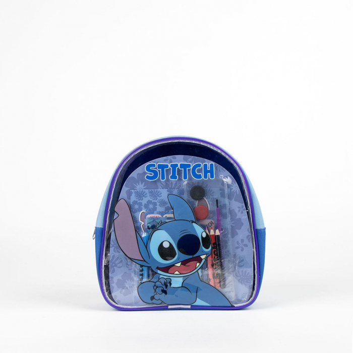Ghiozdan gradinita Lilo & Stitch cu accesorii de desenat, 23x22x7 cm [3]