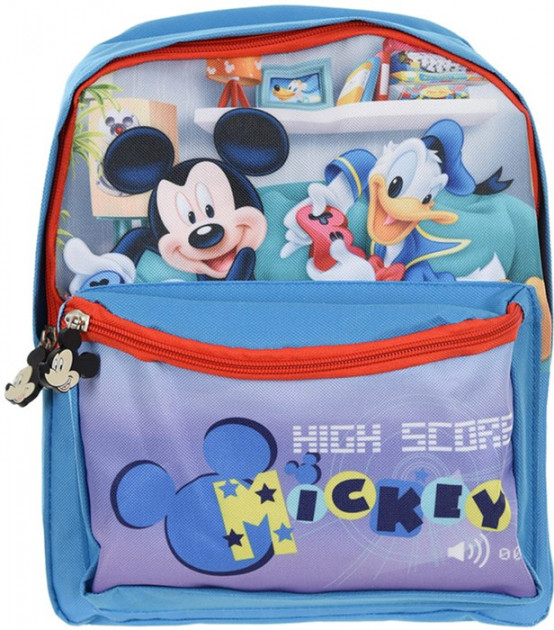 Ghiozdan gradinita Mickey Mouse bleu 29x24x10 cm [3]