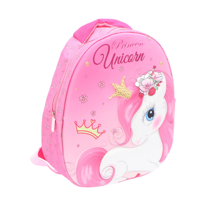 Ghiozdan gradinita oval 3D Unicorn, 35x26x10 cm [1]