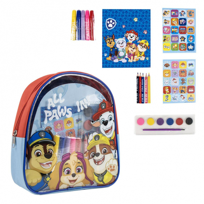 Ghiozdan gradinita Paw Patrol cu accesorii de desenat, 23x22x7 cm [1]