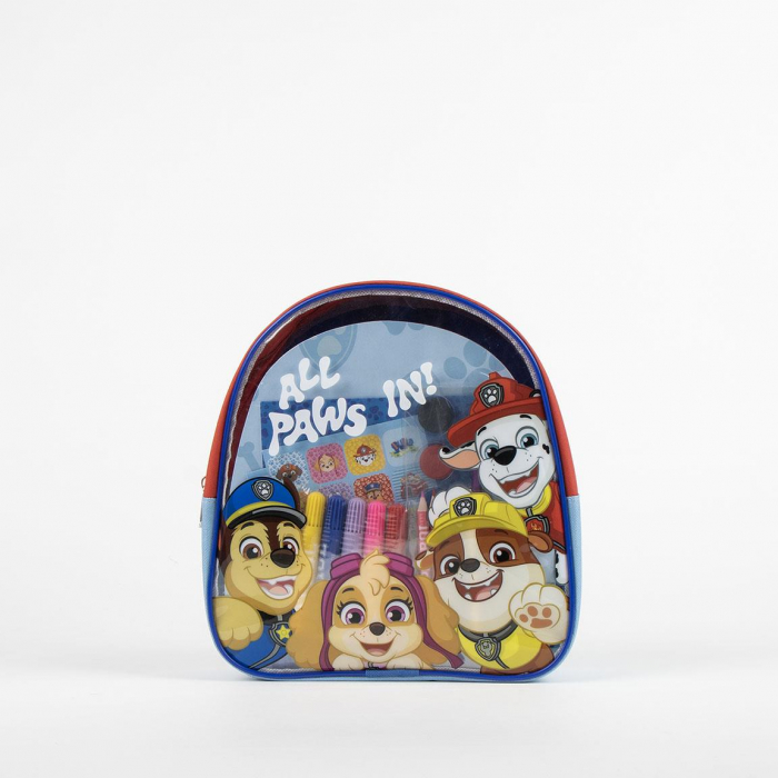 Ghiozdan gradinita Paw Patrol cu accesorii de desenat, 23x22x7 cm [4]