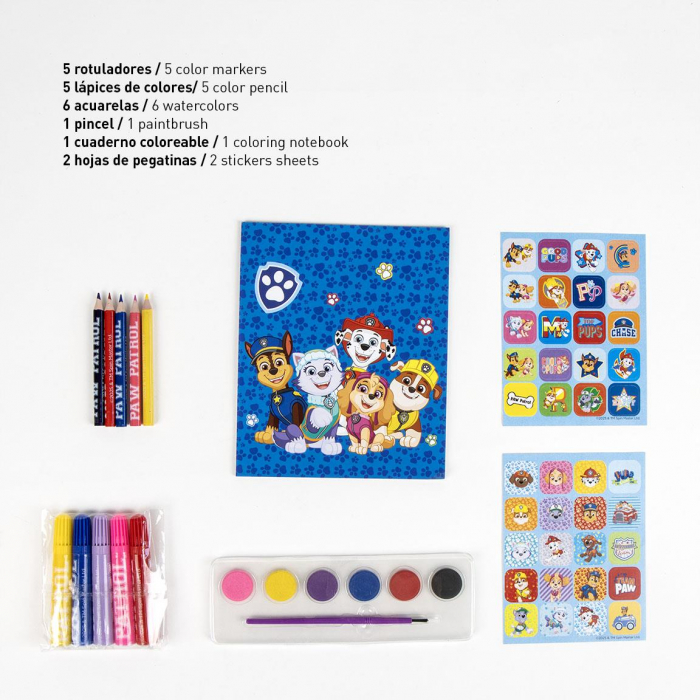 Ghiozdan gradinita Paw Patrol cu accesorii de desenat, 23x22x7 cm [3]