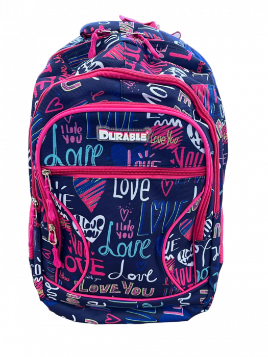 Ghiozdan scoala pentru fete, 4 compartimente, 43├ù32 cm, Love [1]