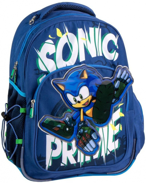 Ghiozdan scoala Sonic Prime, 2 compartimente 42x32x15 cm [1]