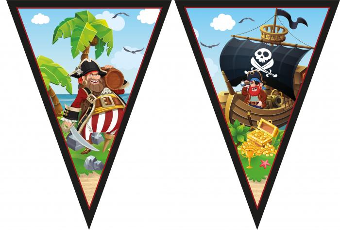 Ghirlanda cu 9 steaguri Island Pirates, 230 cm [2]