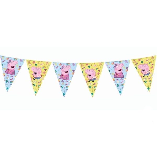 Ghirlanda cu 9 steaguri Peppa Pig Messy Play, 230 cm [2]
