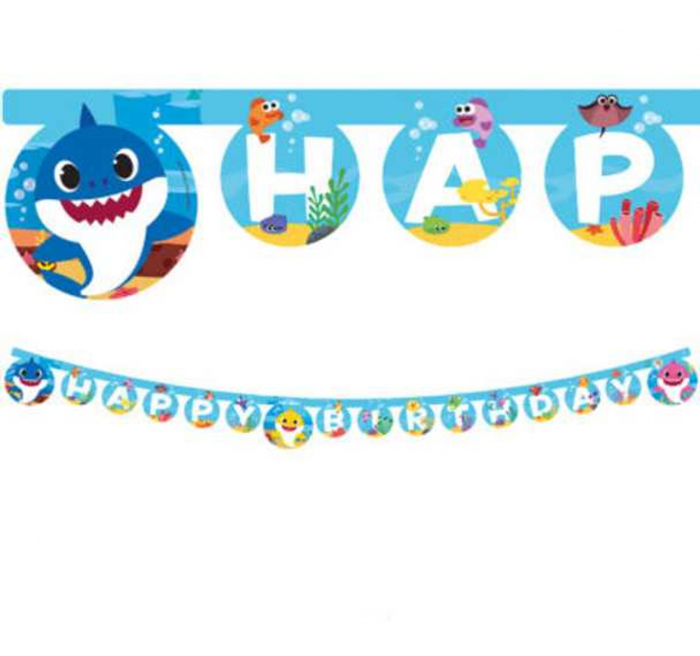 Ghirlanda decor Baby Shark, Happy Birthday Sign FS, 200 cm [1]