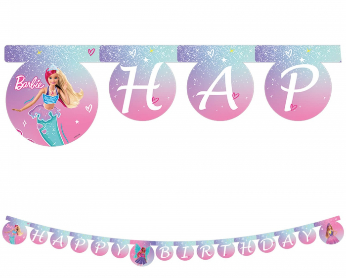 Ghirlanda decor Barbie, Happy Birthday Sign FS, 200 cm [1]