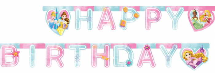 Ghirlanda decor Princess Live Your Story, Happy Birthday Sign FS, 200 cm [1]