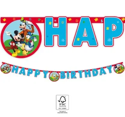 Ghirlanda decor Mickey Rock the House Happy Birthday Sign FS, 200 cm [3]
