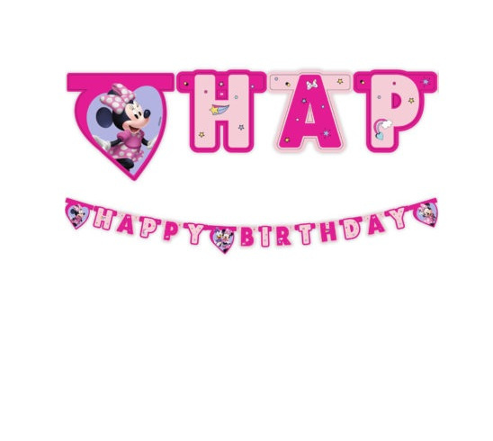 Ghirlanda decor Minnie Junior Happy Birthday Sign FS, 200 cm [1]