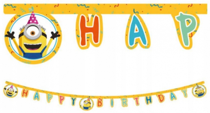 Ghirlanda decor Minions Happy Birthday Sign FS, 200 cm [2]