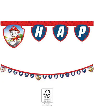 Ghirlanda decor Paw Patrol, Happy Birthday Sign FS, 200 cm [1]