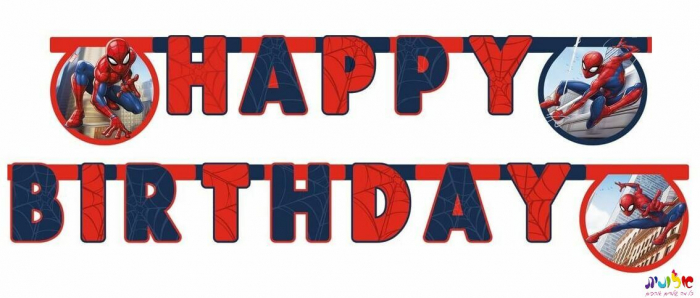 Ghirlanda decor Spider-Man Crime Fighter, Happy Birthday Sign FS, 200 cm [2]