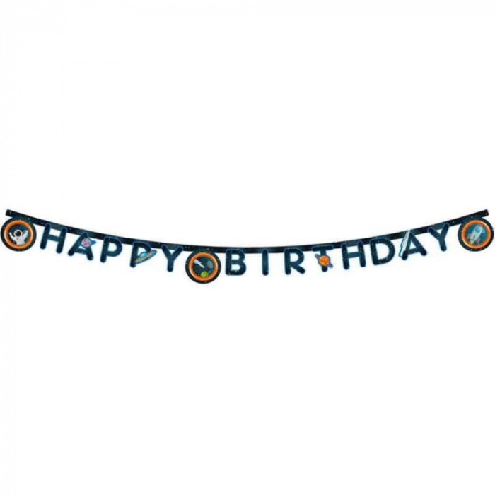 Ghirlanda decor Rocket Space, Happy Birthday Sign FS, 200 cm [3]