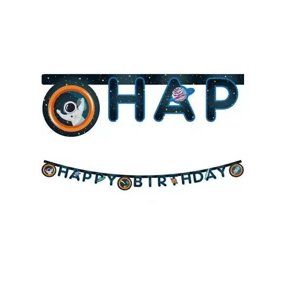 Ghirlanda decor Rocket Space, Happy Birthday Sign FS, 200 cm [2]