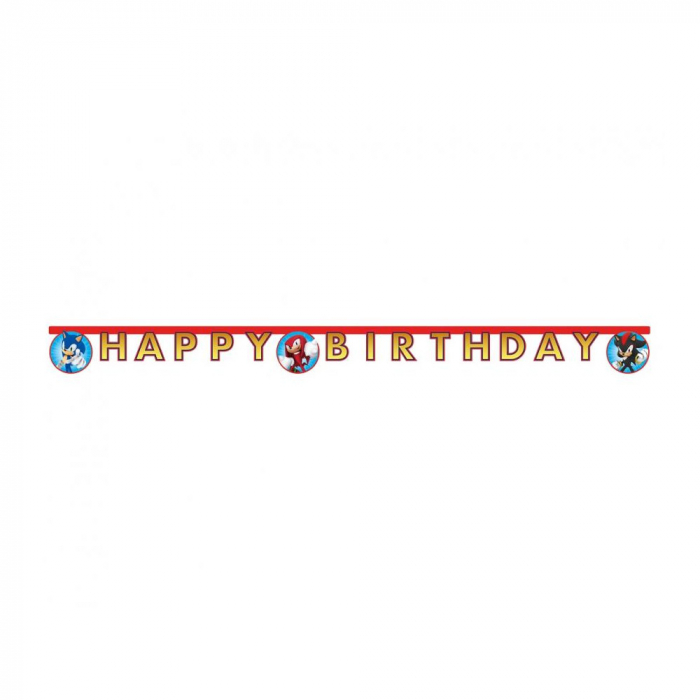Ghirlanda decor Sonic Speed Happy Birthday Sign FS, 200 cm [2]