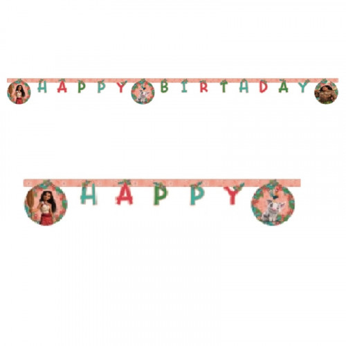 Ghirlanda decor Vaiana Moana Happy Birthday Sign FS, 200 cm [2]
