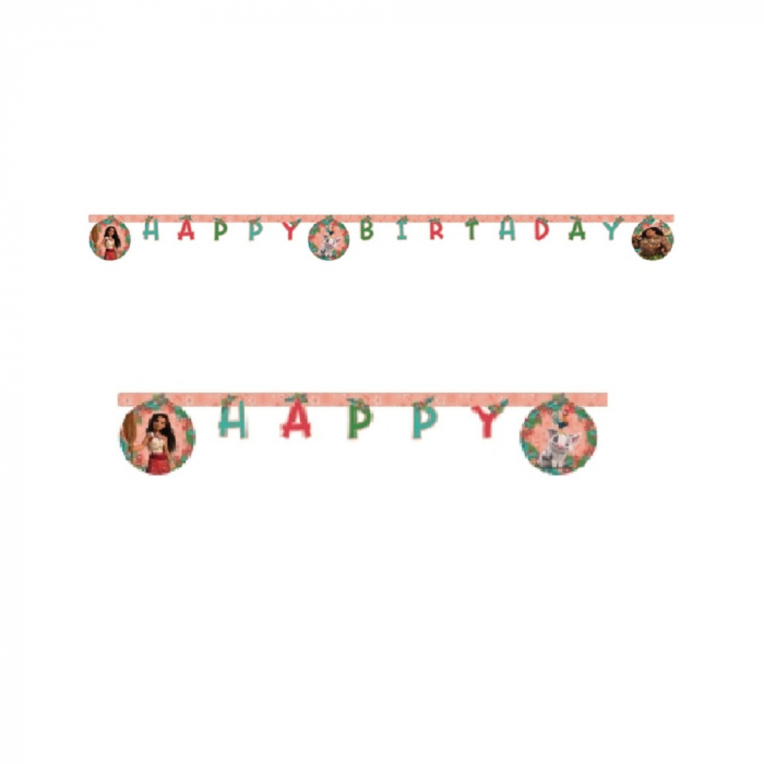 Ghirlanda decor Vaiana Moana Happy Birthday Sign FS, 200 cm [1]