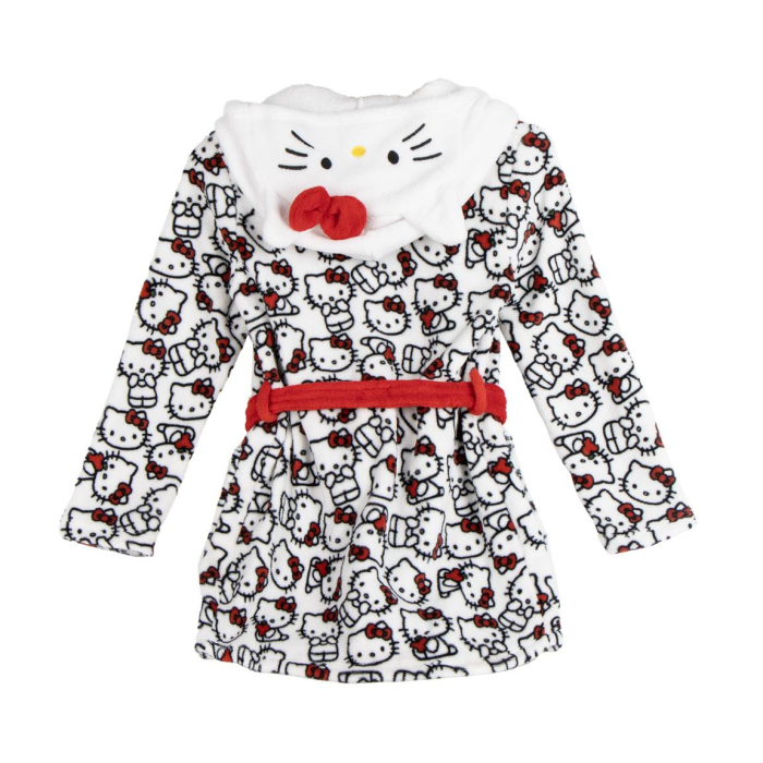 Halat baie coral fleece cu gluga si urechi, Hello Kitty [2]