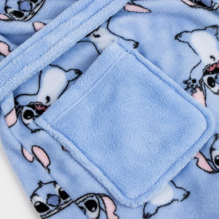 Halat baie coral fleece cu gluga si urechi, Lilo & Stitch [5]