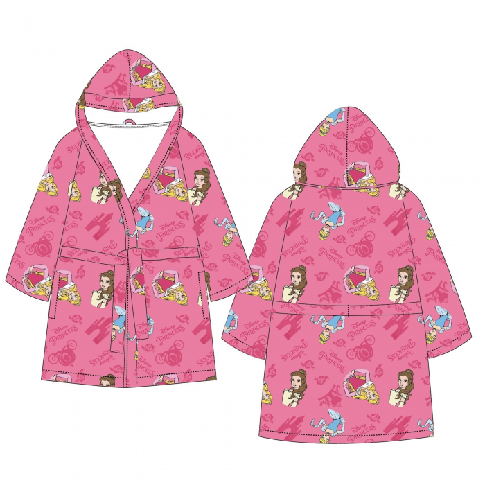 Halat baie cu gluga prosop Printesele Disney [2]