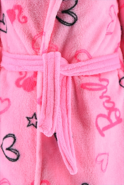 Halat baie cu gluga fleece coral Barbie [3]