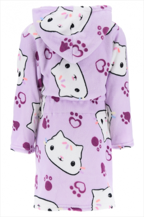 Halat baie cu gluga fleece coral Gabby's Dollhouse Cat [2]