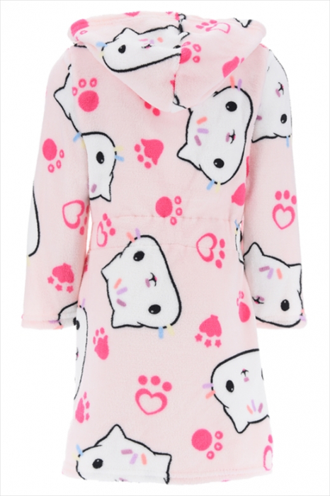 Halat baie cu gluga fleece coral Gabby's Dollhouse Cat [2]