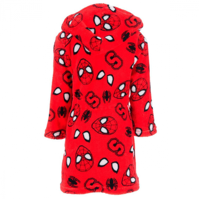 Halat baie cu gluga fleece coral Superheros Spiderman [3]