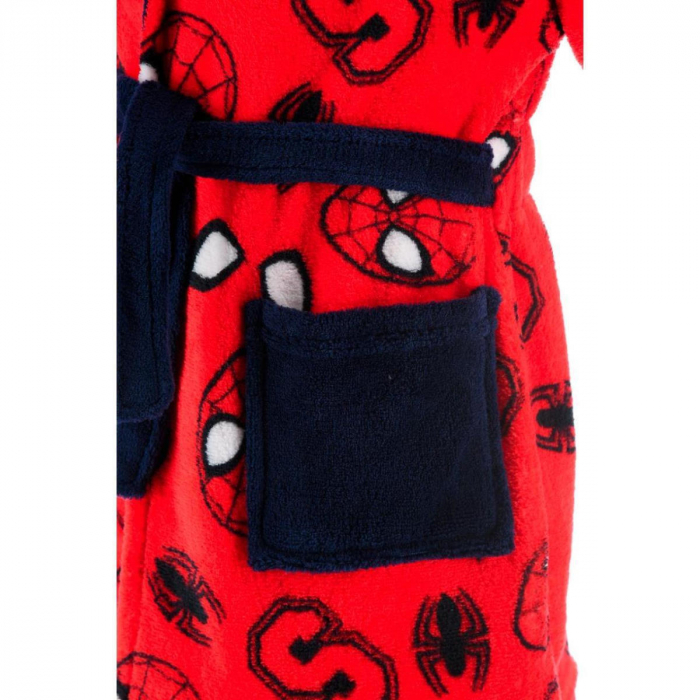 Halat baie cu gluga fleece coral Superheros Spiderman [2]