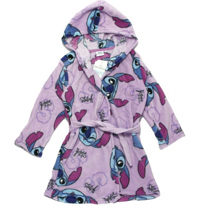 Halat baie cu gluga fleece coral Lilo & Stitch [4]