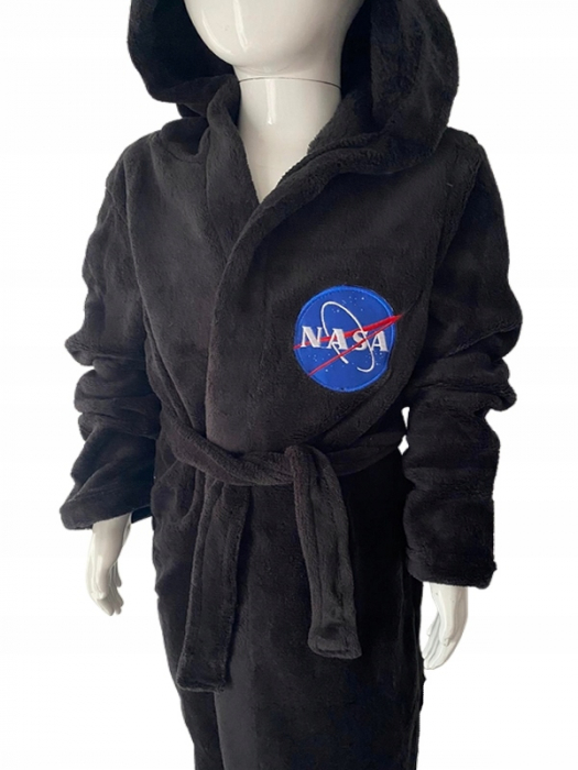 Halat baie cu gluga fleece Nasa [2]