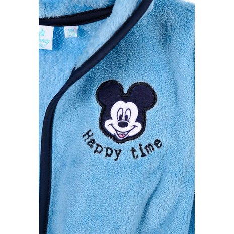 Halat baie pufos pentru bebe cu gluga Mickey Mouse Happy Time [3]