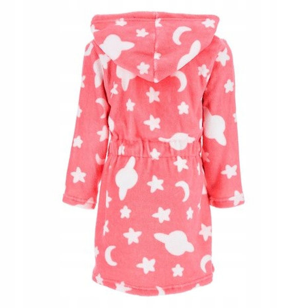 Halat baie pentru fete, cu gluga fleece coral Bluey [2]