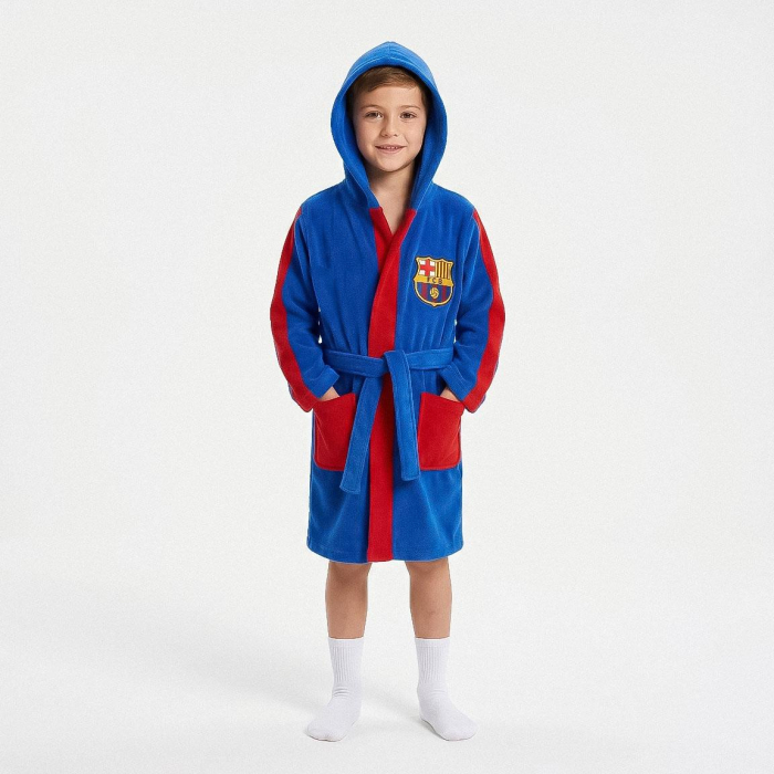 Halat de baie cu glugă și design FC Barcelona [5]