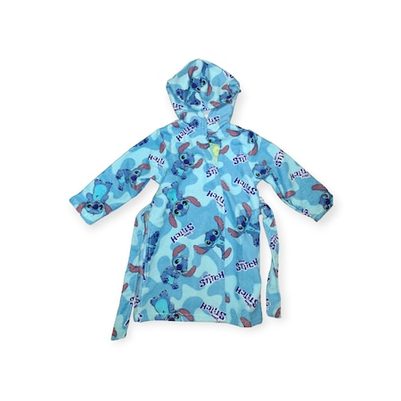 Halat de baie pentru copii, gluga si buzunare laterale din prosop Lilo & Stitch [2]