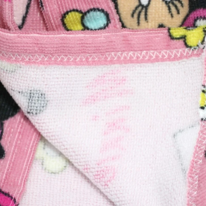 Halat de baie pentru copii, gluga si buzunare laterale din prosop Minnie Mouse [5]