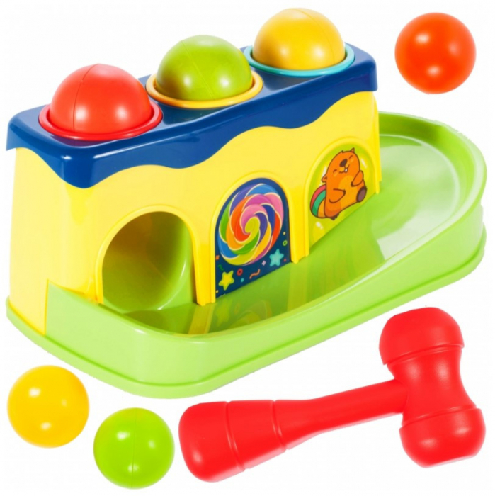 Jucarie Bebe,Ciocanel cu Bile, 5 Piese [1]