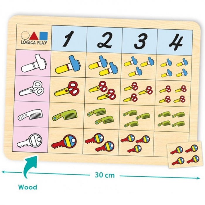 Joc de logica pentru copii - Set 4 puzzle lemn [4]