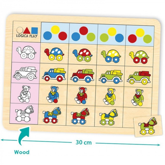 Joc de logica pentru copii - Set 4 puzzle lemn [3]