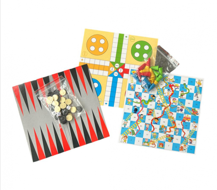 Set 3 in 1 jocuri de masa, Ludo, Serpi si scari, Backgammon [2]