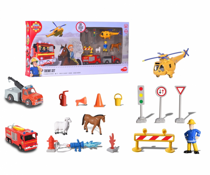 Set de joaca Pompierul Sam, personaj Sam, 3 vehicule si accesorii [2]