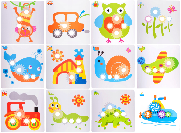 Jucarie educativa puzzle creativ Gear [4]